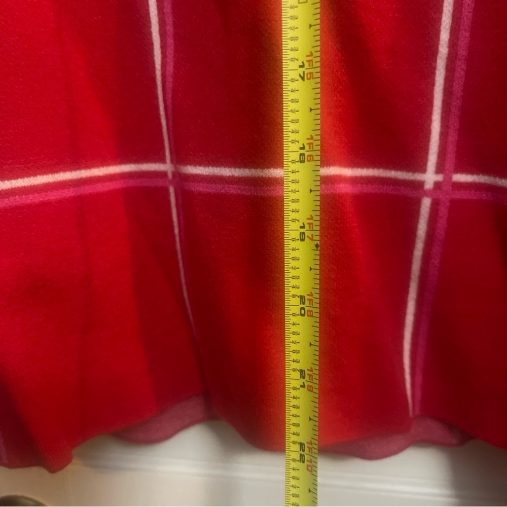Tahari Red Sweater with White pink stripes includes matching headband - Picture 7 of 8